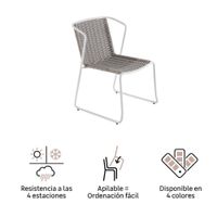 Silla Con Brazo Aida Alu Gris - Naterial