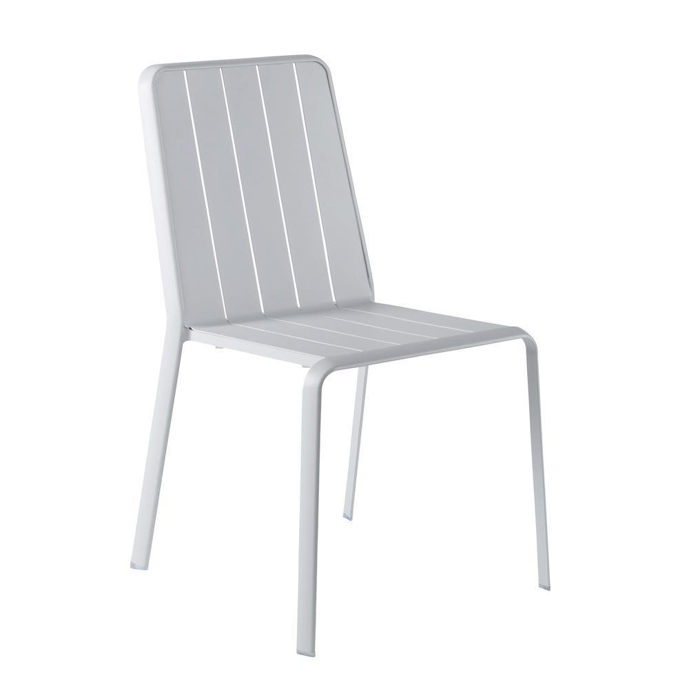 Silla de Jardín sin Brazos Idaho de Aluminio Color Gris Granito