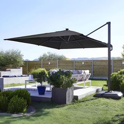 Sombrilla Banana Canopy Rectangular Gris