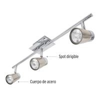Luminaria De Sobreponer 3 Luces, Linea Bari - Volteck