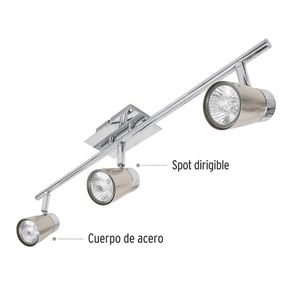 Luminaria De Sobreponer 3 Luces, Linea Bari - Volteck