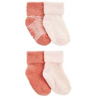 Set De 4 Pares De Calcetas Chenille Rosa - Carters Varias Tallas