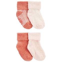 Set De 4 Pares De Calcetas Chenille Rosa - Carters Varias Tallas