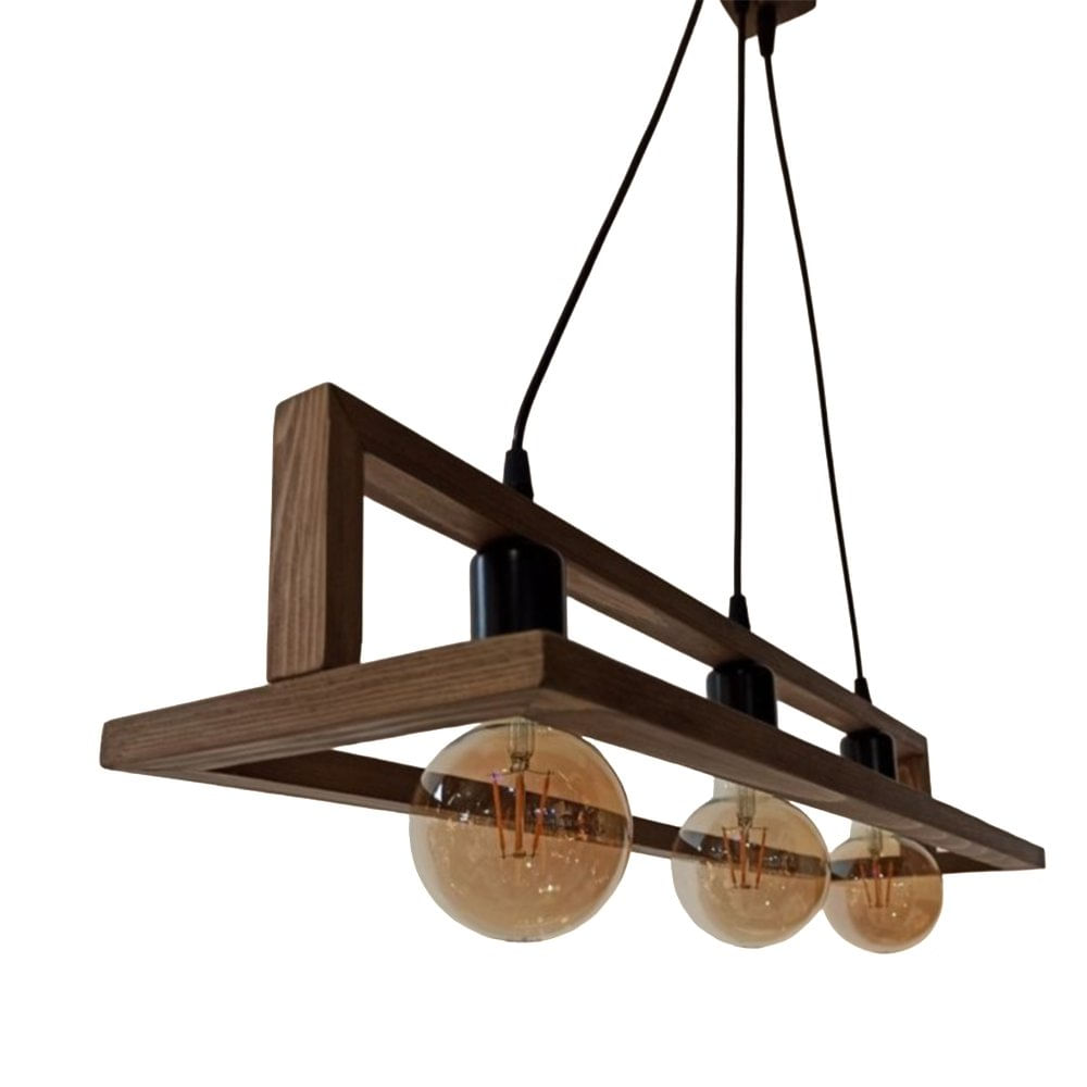 Lámpara Colgante Artesanal de 3 Luces E27 y 40W
