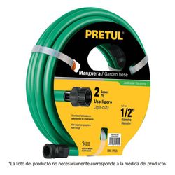 Manguera 1/2X 50 Ft 2C. Conexiones Plas