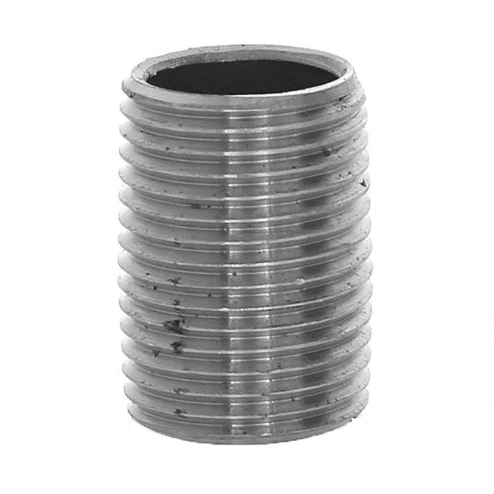 Niple Corrido con Rosca 1/2 Plg de Acero Galvanizado