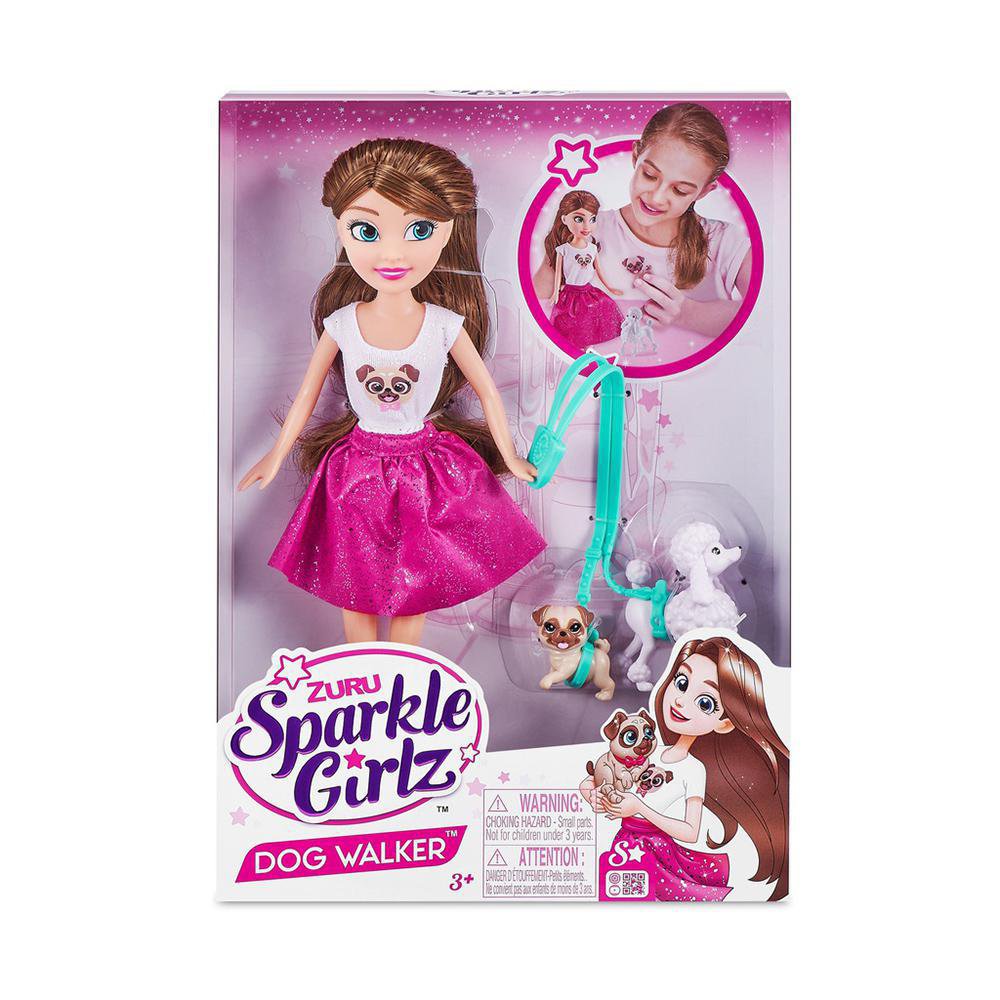 Muñeca Sparkle Girlz Paseadora de Perros Muñeca Paseo De Perro - Zuru