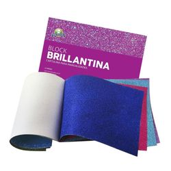 Block Cartulina Brillantina Oficio 12H - Mis Pasitos