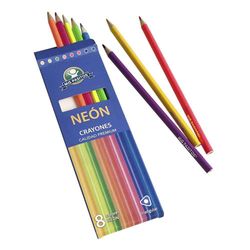 Crayones  Madera Neon 8 Colores - Mis Pasitos