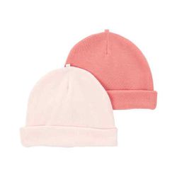 Set De 2 Gorros Para Bebé Rosados Talla 0-3 Meses - Carters