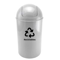 Basurero para Reciclables con Tapa Vaivén de Plástico