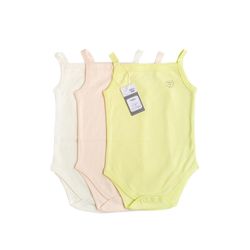 Set De 3 Bodies Con Tirantes Para Niña Talla 0-6 Meses - Cantel
