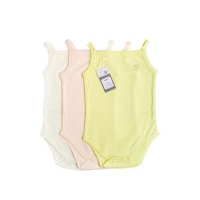Set De 3 Bodies Con Tirantes Para Niña Talla 0-6 Meses - Cantel