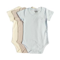 Set De 3 Bodies De Algodón Para Niño Talla 0-6 Meses - Cantel