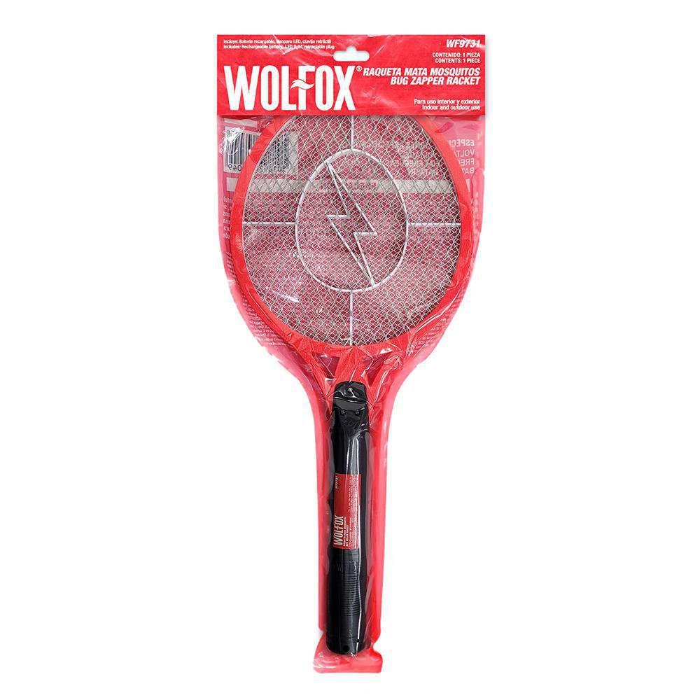 Raqueta Eléctrica Mata Insectos con Linterna