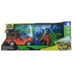 Set De Juego Jeep Y Dinosaurio En El Parque