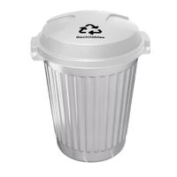 Basurero Blanco para Reciclables con Tapa de Encaje