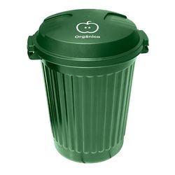 Basurero Verde para Residuos Orgánicos con Tapa de Encaje