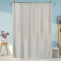 Set De Cortina Para Baño Cuadros Con 12 Ganchos - Viva