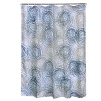 Set De Cortina Para Baño Hojas Con 12 Ganchos - Viva