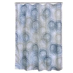 Set De Cortina Para Baño Hojas Con 12 Ganchos - Viva