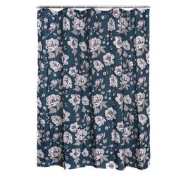Set De Cortina Para Baño Rosas Blancas Con 12 Ganchos - Viva