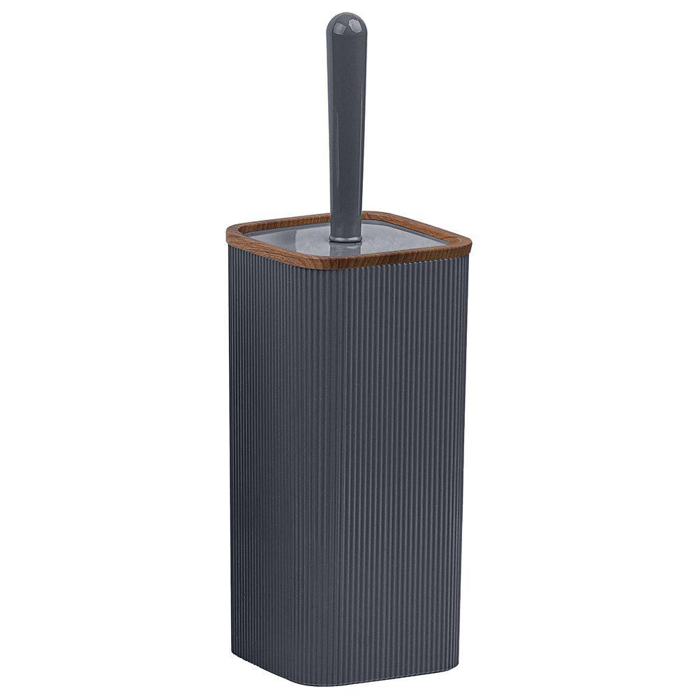 Cepillo de Baño Cuadrado de Plástico Color Gris Cepillo para Baño Mediano de Plástico con…