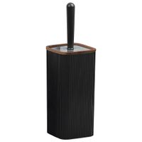 Cepillo Para Baño Cuadrado Negro Madera - Viva