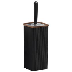 Cepillo Para Baño Cuadrado Negro Madera - Viva