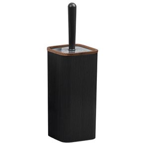 Cepillo Para Baño Cuadrado Negro Madera - Viva