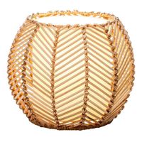 Lámpara De Mesa Tulipa De Mimbre 1 Luz E27