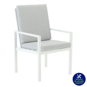 Set De Sillas Con Brazos Atenas Blanco 2 Pzas - Naterial