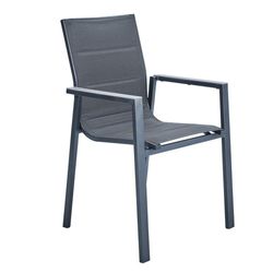 Silla Orion Con Brazos Gris Aluminio 58.5x56.5x90 Cm - Naterial