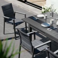 Silla Orion Con Brazos Gris Aluminio 58.5x56.5x90 Cm - Naterial