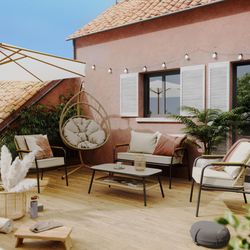Set de Muebles Etos Beige para Jardín 4 Piezas