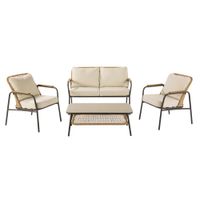 Set de Muebles Etos Beige para Jardín 4 Piezas