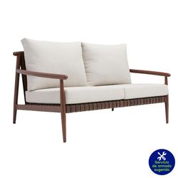 Sofá Para 2 Personas Con Brazo Natural 148x70x86 Cm - Naterial