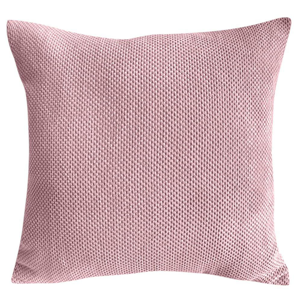 Cojín Relleno 40 x 40 cm Color Rosado Diseño Texturizado