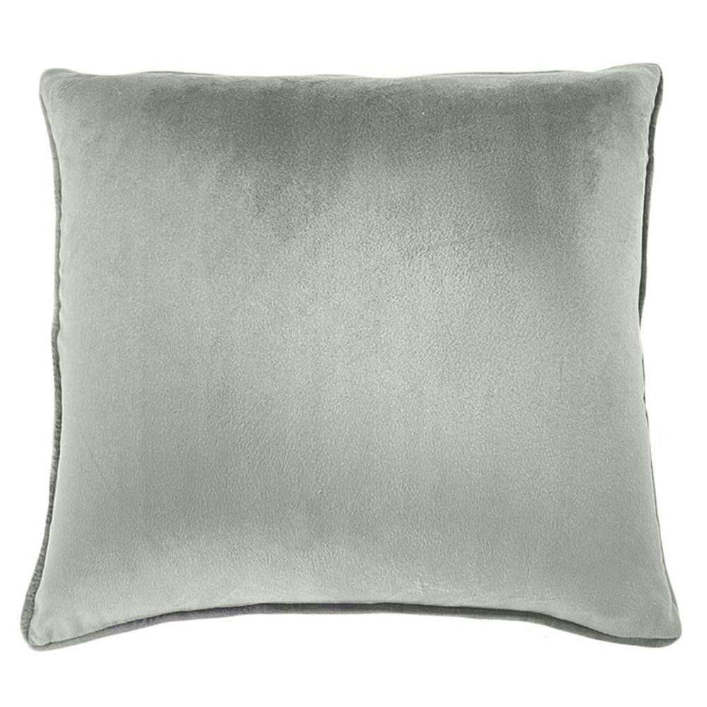 Cojín Relleno 40 x 40 cm de Terciopelo Color Gris Oscuro
