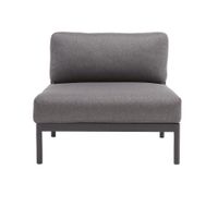 Sillón de Exterior Negro 1 Persona 82x61x82 Cm - Naterial