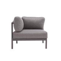 Sillón de Esquina Exterior Negro 1 Persona 82x82x61 Cm - Naterial