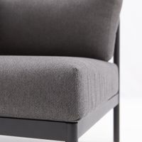 Sillón de Esquina Exterior Negro 1 Persona 82x82x61 Cm - Naterial