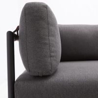 Sillón de Esquina Exterior Negro 1 Persona 82x82x61 Cm - Naterial