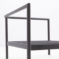 Sillón de Esquina Exterior Negro 1 Persona 82x82x61 Cm - Naterial