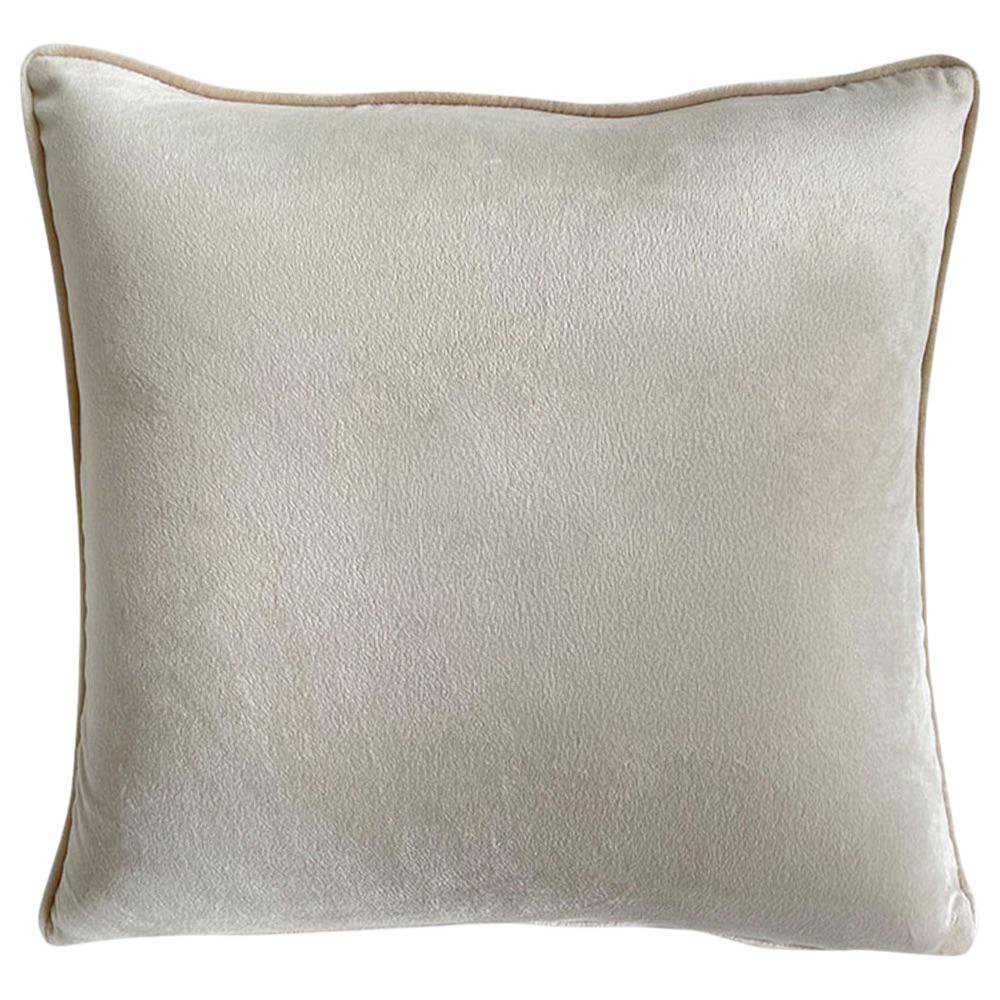Cojín Relleno 40 x 40 cm de Terciopelo Color Beige