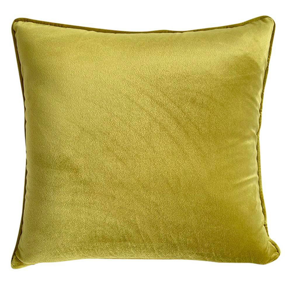 Cojín Relleno 40 x 40 cm Color Verde Olivo Diseño Liso