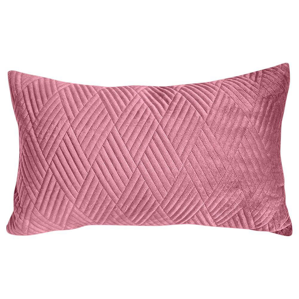 Cojín Relleno 30 x 50 cm Color Dusty Pink Diseño Quilted Cojín Relleno Decorativo Rectangu…