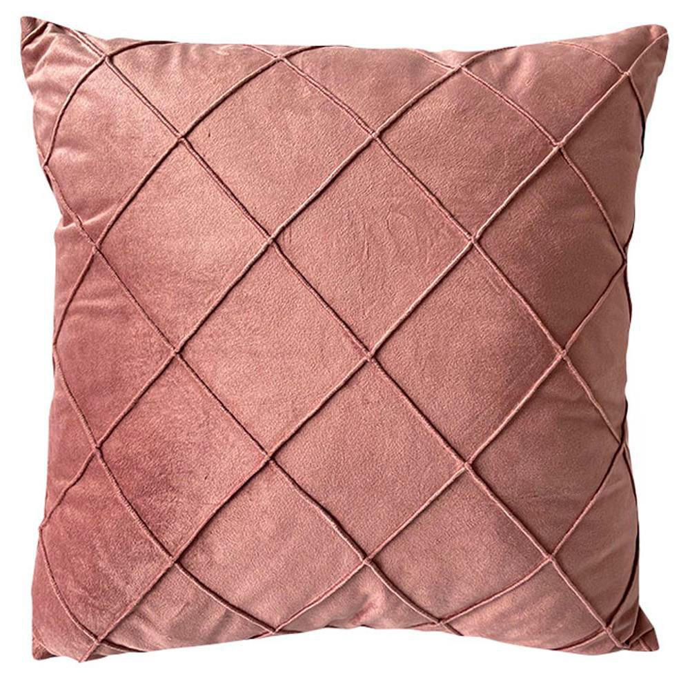 Cojín Relleno 45 x 45 cm Color Rosado Diseño Rombos Rosado oscuro