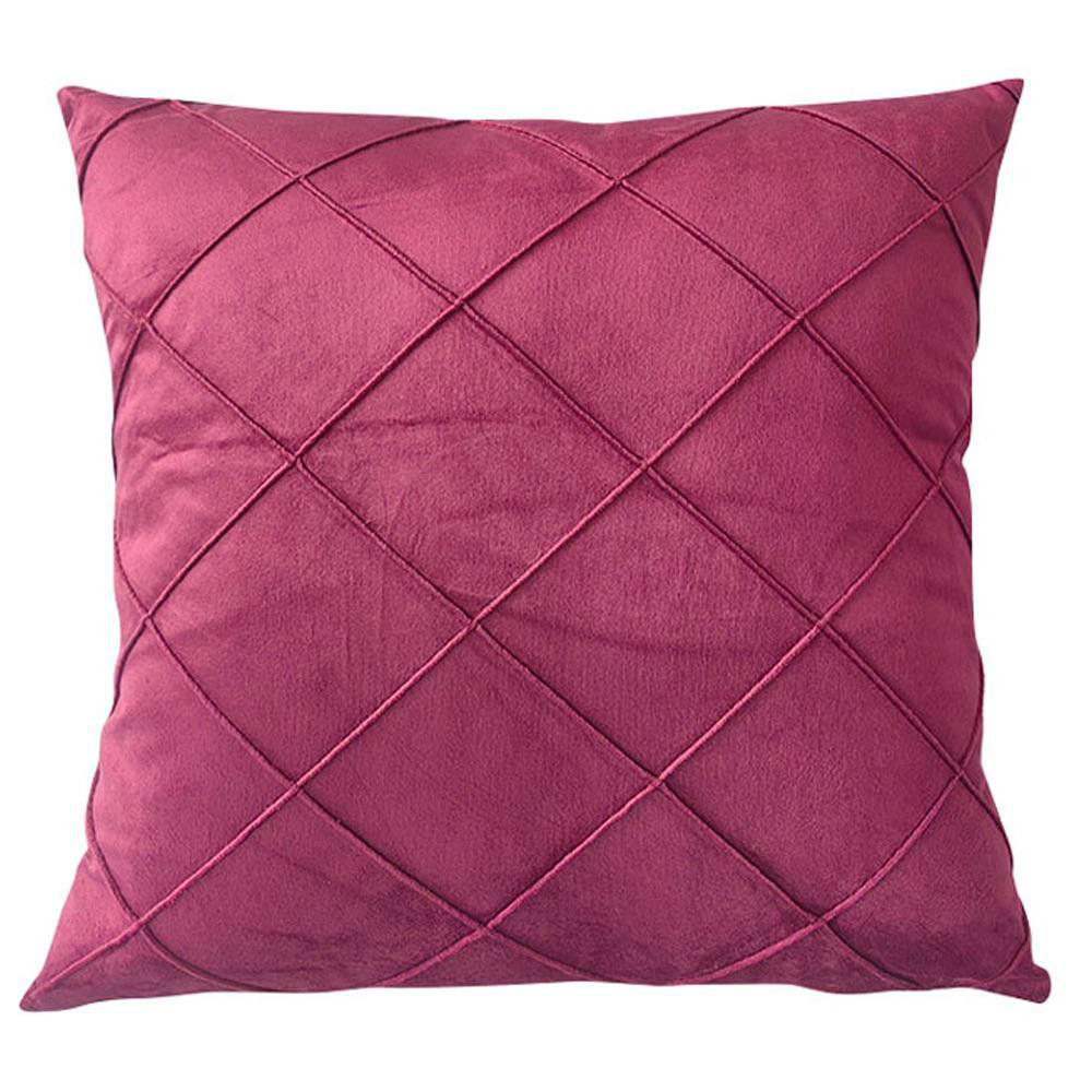 Cojín Relleno 45 x 45 cm Color Rosado Diseño Rombos Corinto