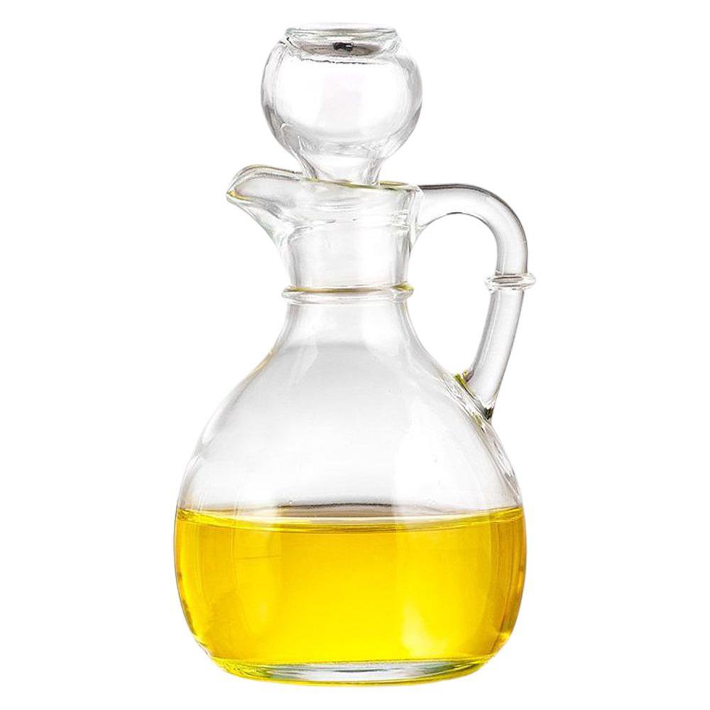 Aceitero y Vinagrero de Vidrio de 6 oz con Asa Color Transparente